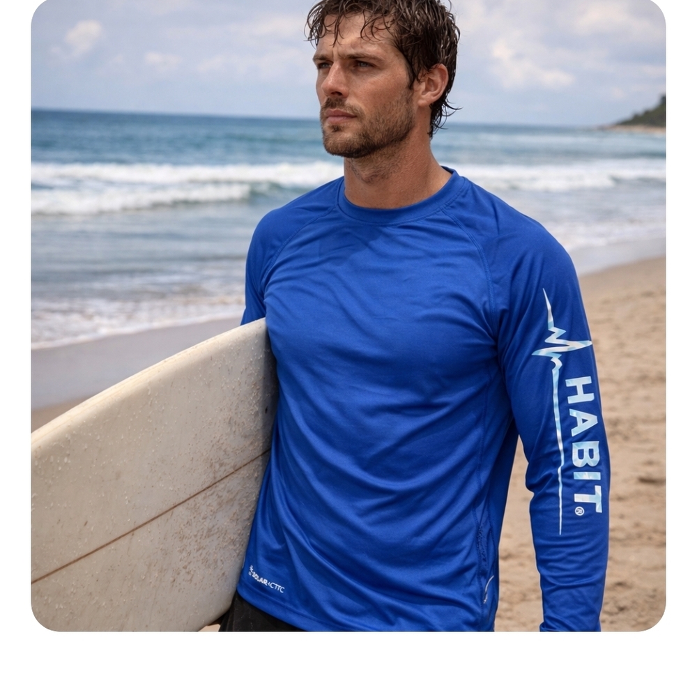 Habit Men's Ocean Blue Rash Guard